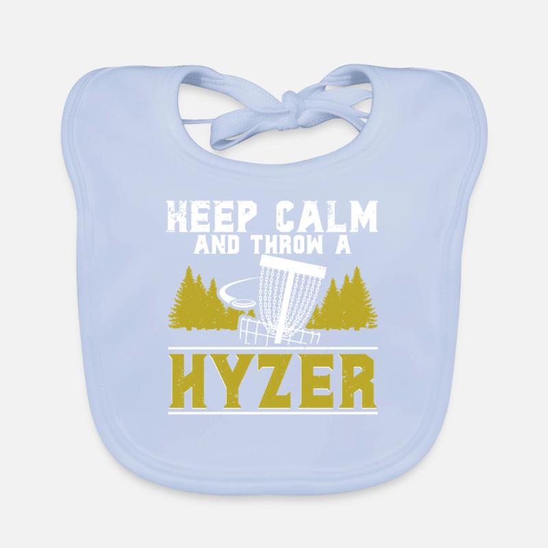 Disc Golf Discgolf Gardez votre calme et lancez un hyzer Bavoir bio Bébé