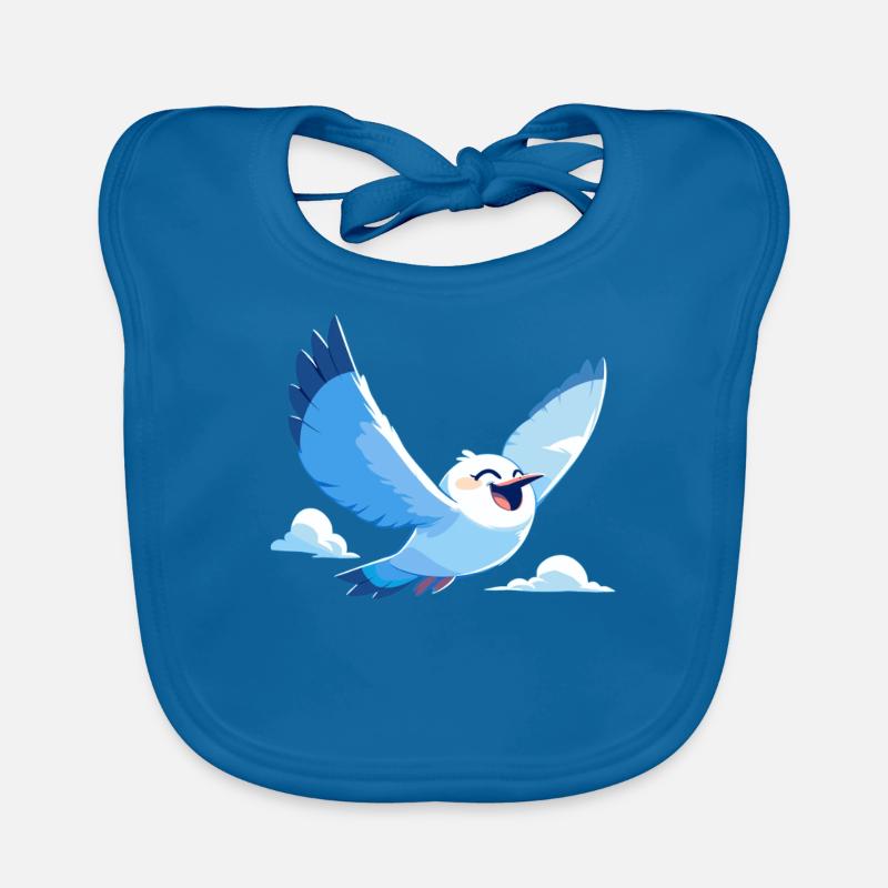 Möwen Möwe - Baby Bio-Lätzchen - Pfauenblau