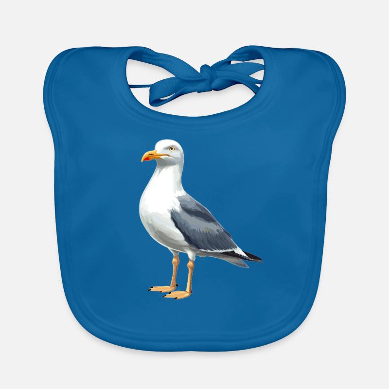 Möwen Möwe - Baby Bio-Lätzchen - Pfauenblau