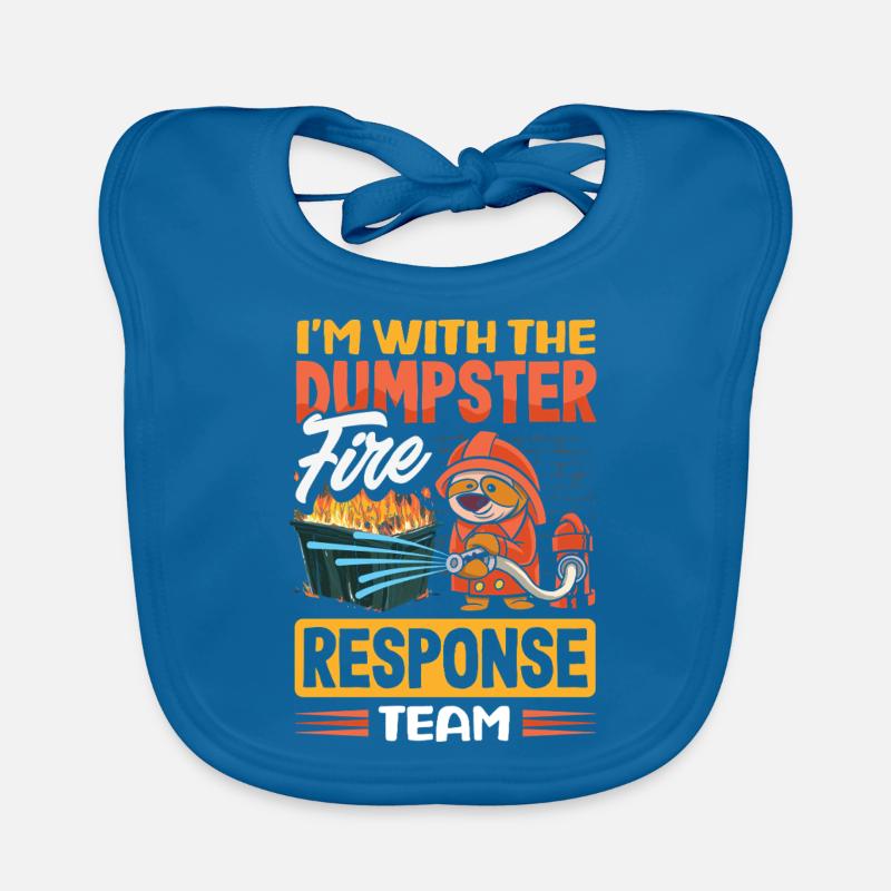 Dumpster Fire Response Team Leader Organic Baby Bibs