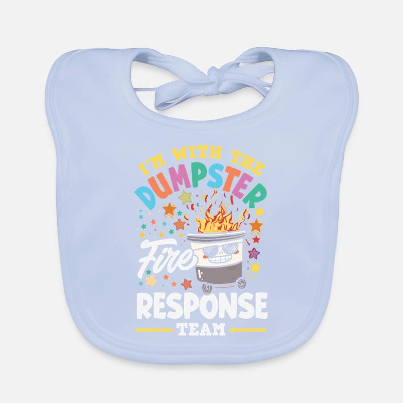 Dumpster Fire Response Team Leader Organic Baby Bibs