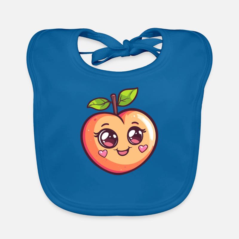 Herziger Pfirsich Baby Bio-Lätzchen