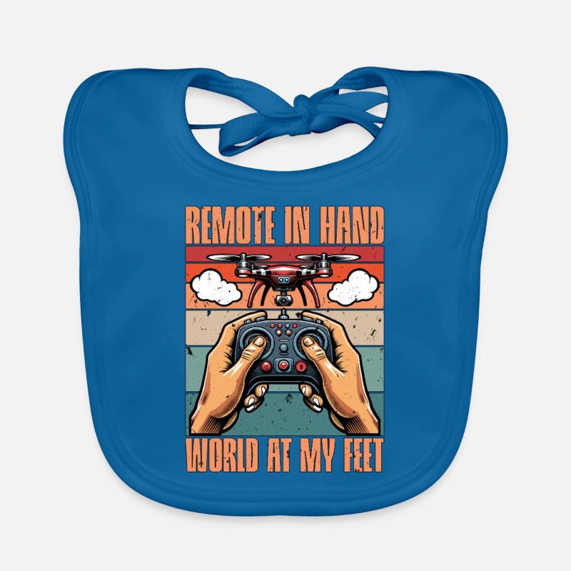 Drone Enthusiast Remote In Hand Drone Operator Baby Bio-Lätzchen