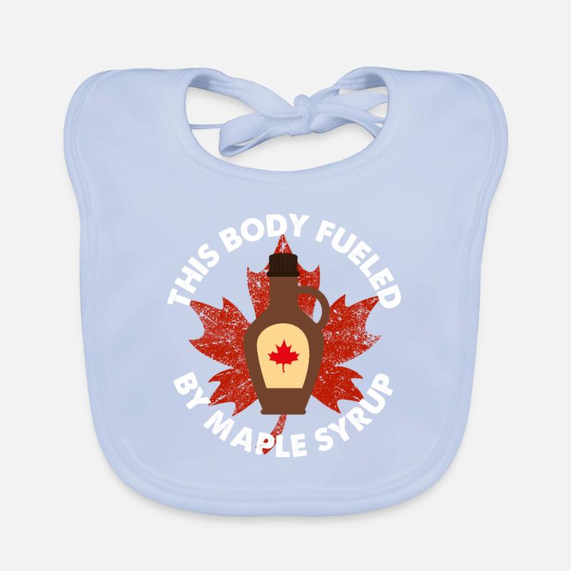 This body fueled by maple syrup Design Organic Baby Bibs