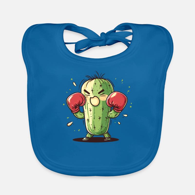 Wütender Kaktus-Boxer Baby Bio-Lätzchen