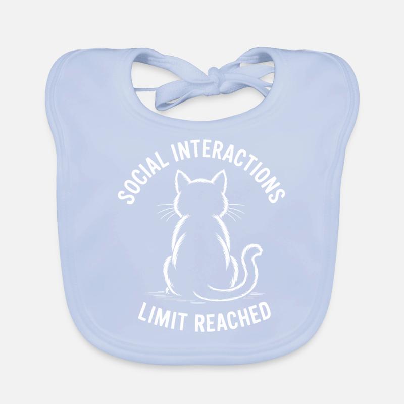 Soziale Interaktionen Limit Erreicht Introvertierte Katze Baby Bio-Lätzchen