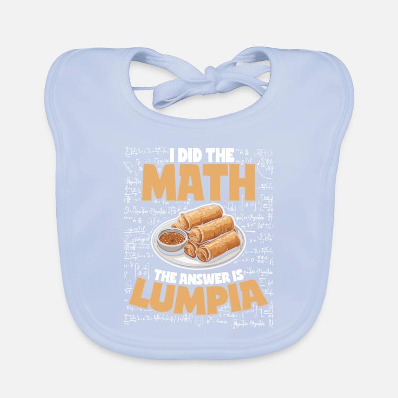 Spring Rolls Lumpian Students Math Organic Baby Bibs