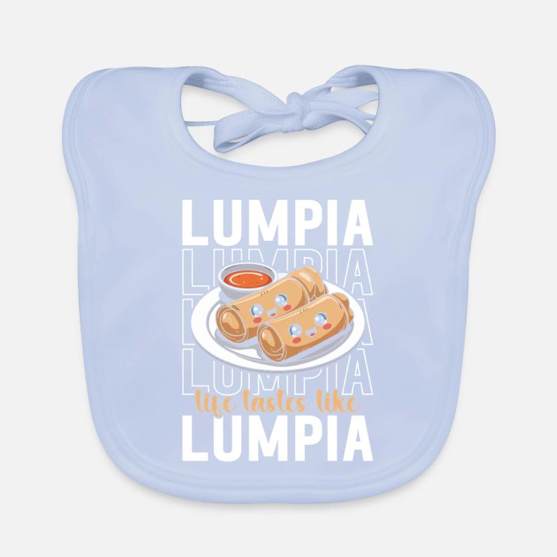 Spring Rolls Lumpia Asian Cuisine Organic Baby Bibs