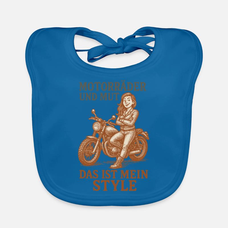 Motorcycles and courage This is my style Organic Baby Bibs