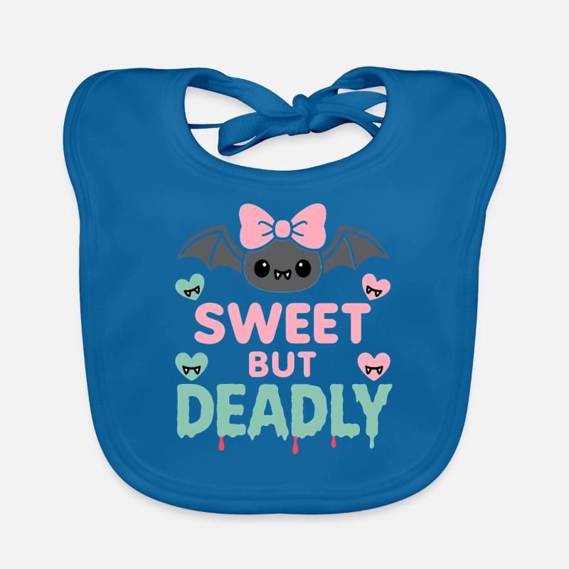 Kawaii Horreur Effrayant Mignon Pastel Goth Doux Effrayant Bavoir bio Bébé