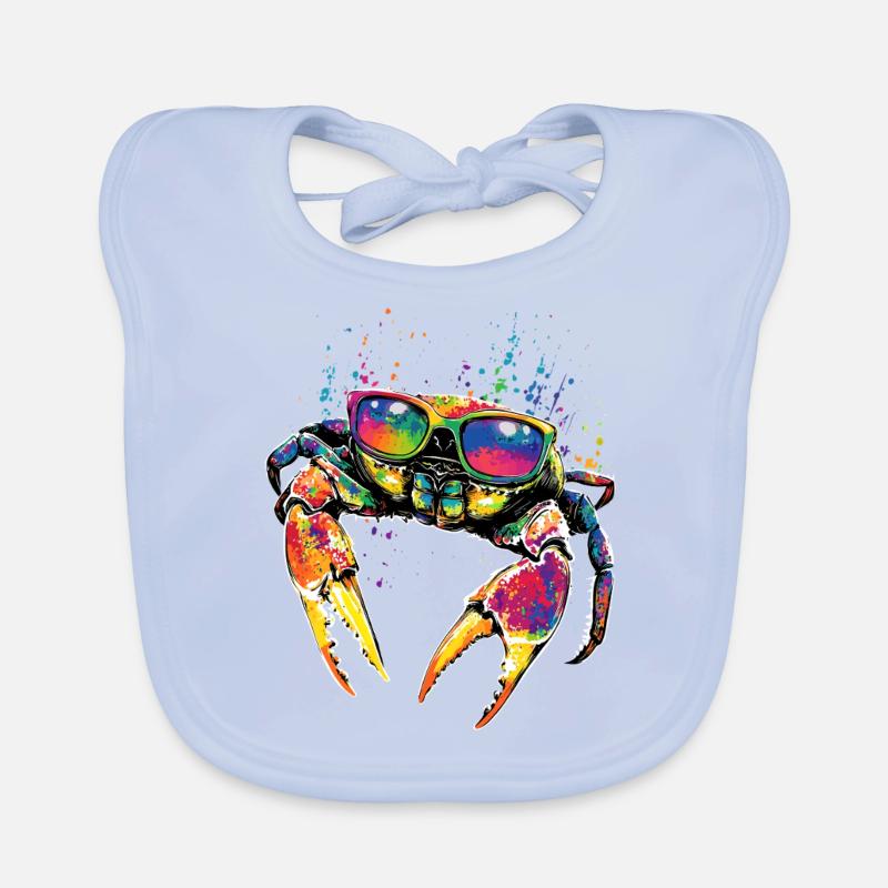 Crab Crab Crustaceans Crab Shore Crab Crayfish Organic Baby Bibs