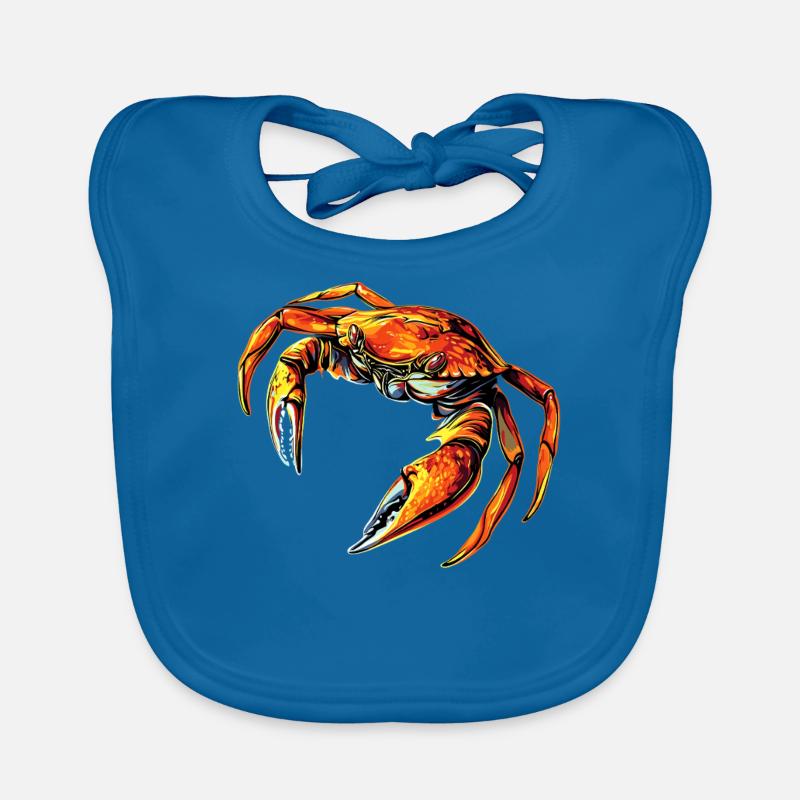 Crab Crab Crustaceans Crab Shore Crab Crayfish Organic Baby Bibs