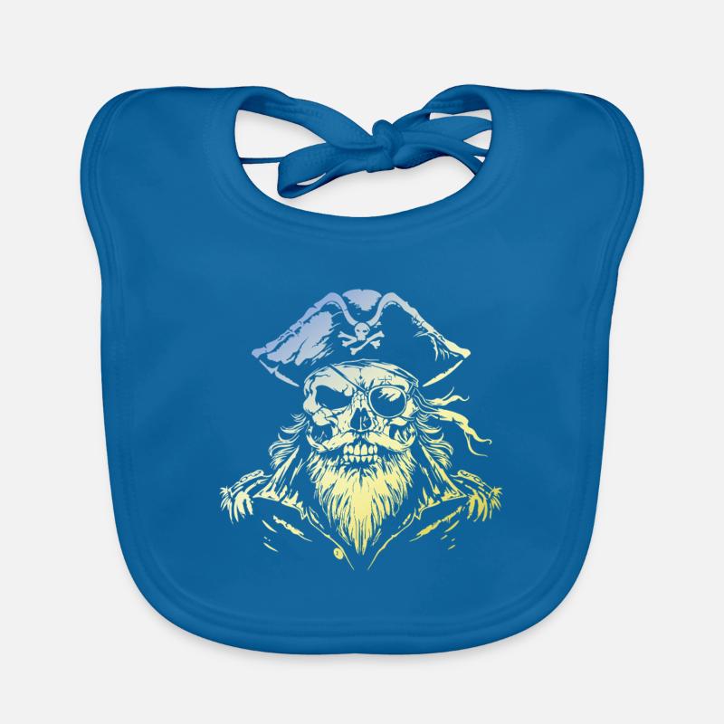 Pirate Skull Organic Baby Bibs
