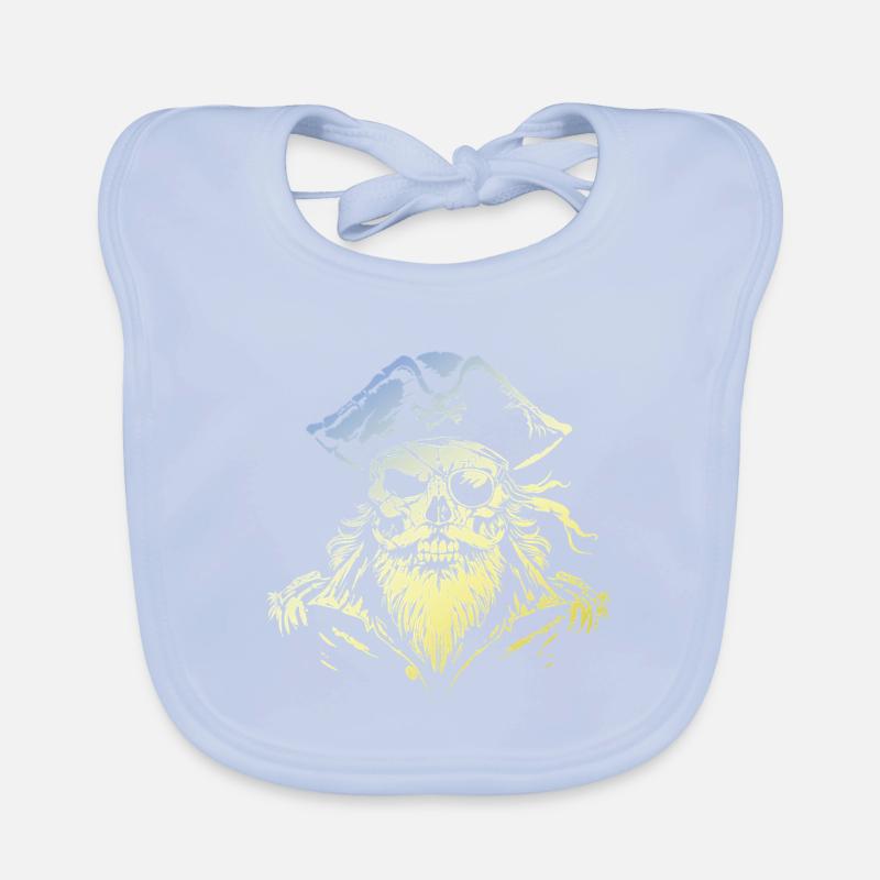 Pirate Skull Organic Baby Bibs