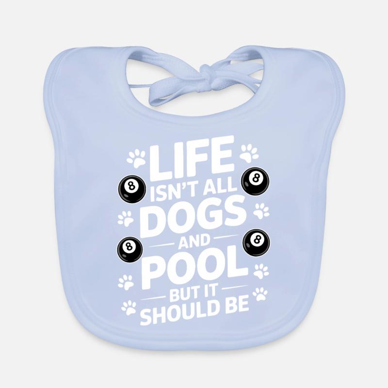 Pool Billiard Saying Funny Pool Billiard Gift Organic Baby Bibs