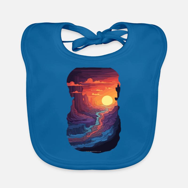 Coucher de soleil dans le canyon - Aventure dans le Bavoir bio Bébé