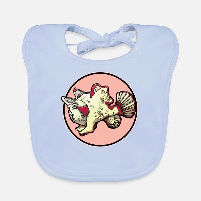 Frogfish Anglerfisch Organic Baby Bibs