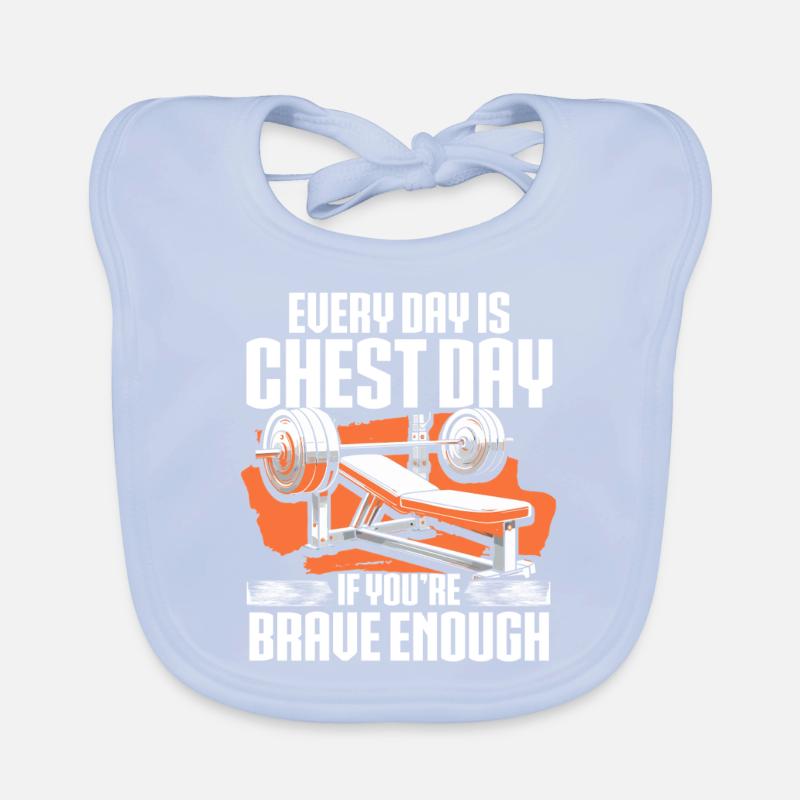 Chest Training Bodybuilder Chest Day Bavoir bio Bébé