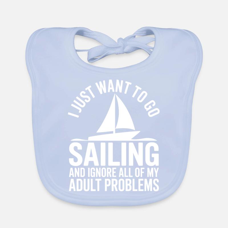 Sailing Saying Sailor Sailing Gift Organic Baby Bibs