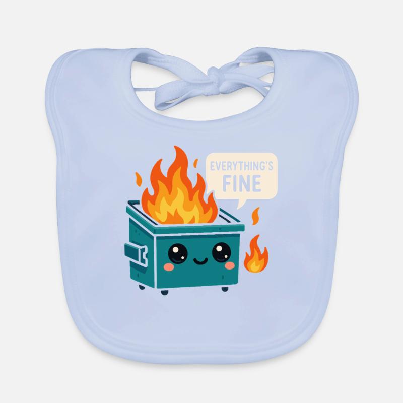 Dumpster Fire Meme Baby Bio-Lätzchen