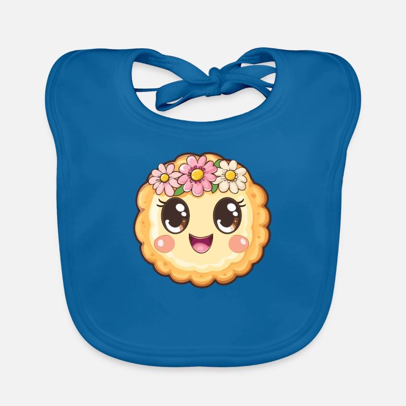 Biscuit de fortune avec des fleurs Bavoir bio Bébé