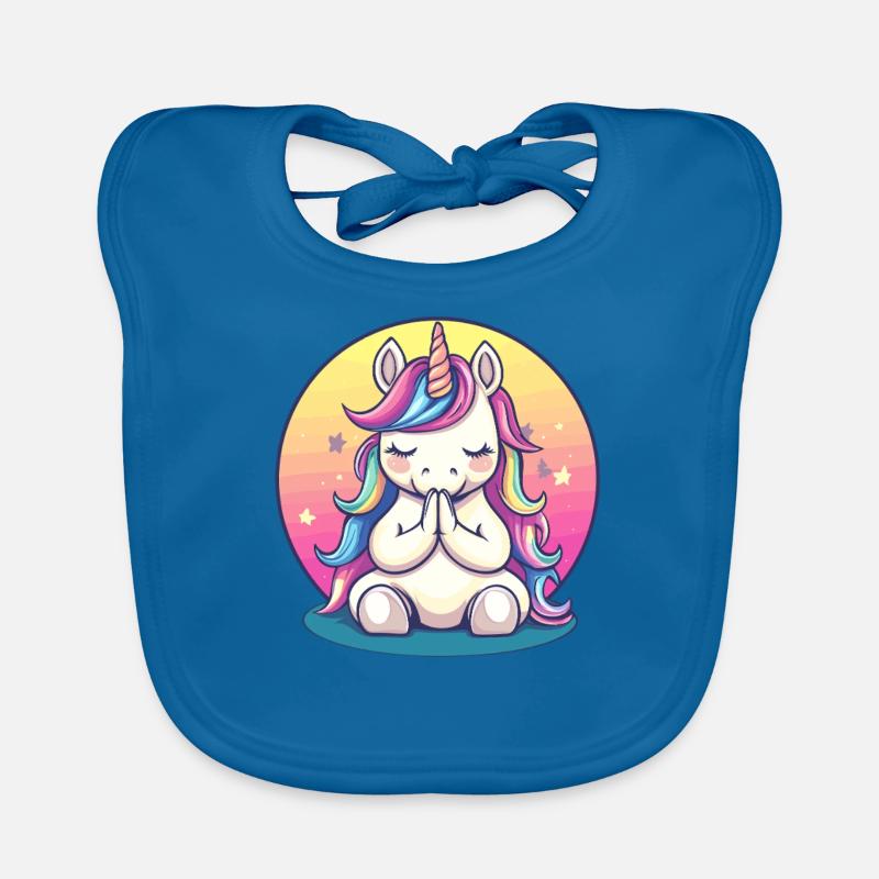 Licorne méditative Bavoir bio Bébé