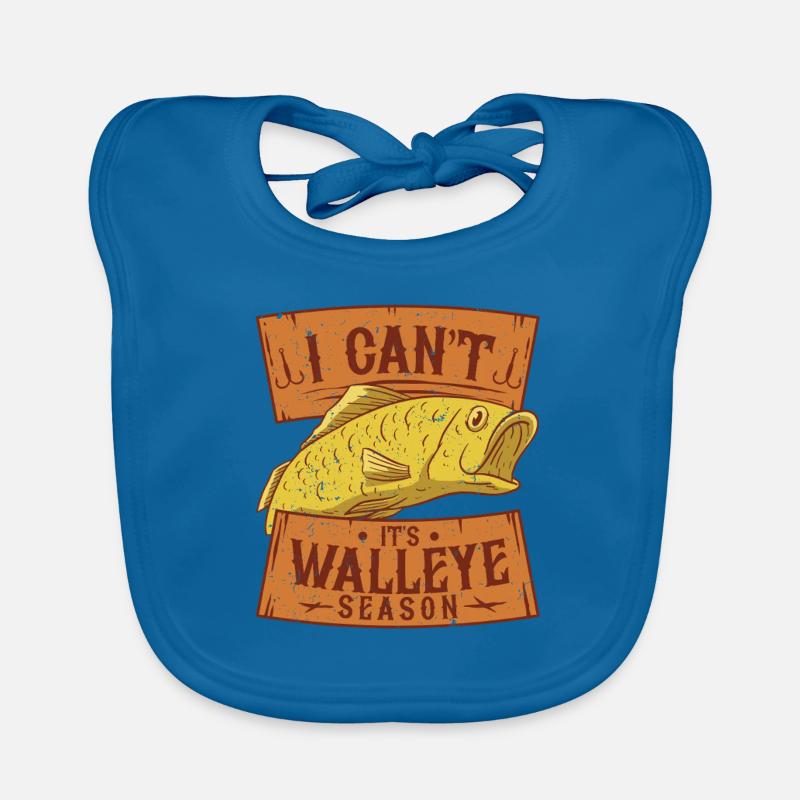 Glasseye Zander I'ts Walleye Season Organic Baby Bibs