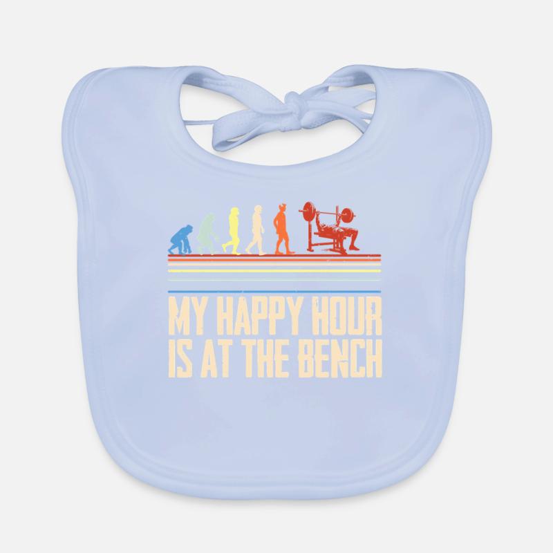 Chest Training Bodybuilder Happy Hour Au Banc Bavoir bio Bébé