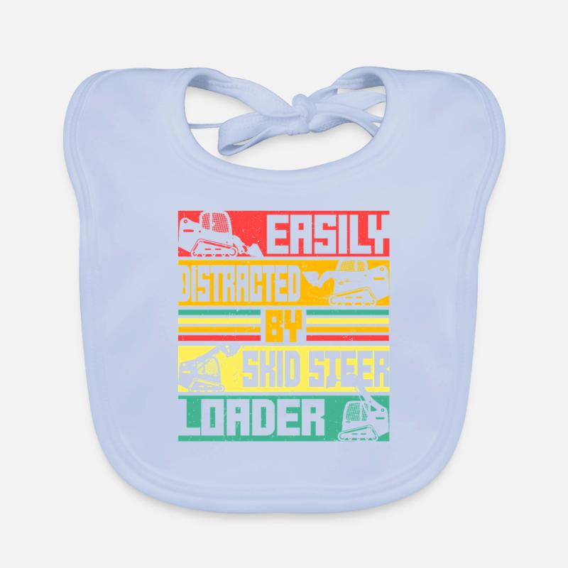 Opérateur de chargeuse compacte Chargeuse compacte Bavoir bio Bébé