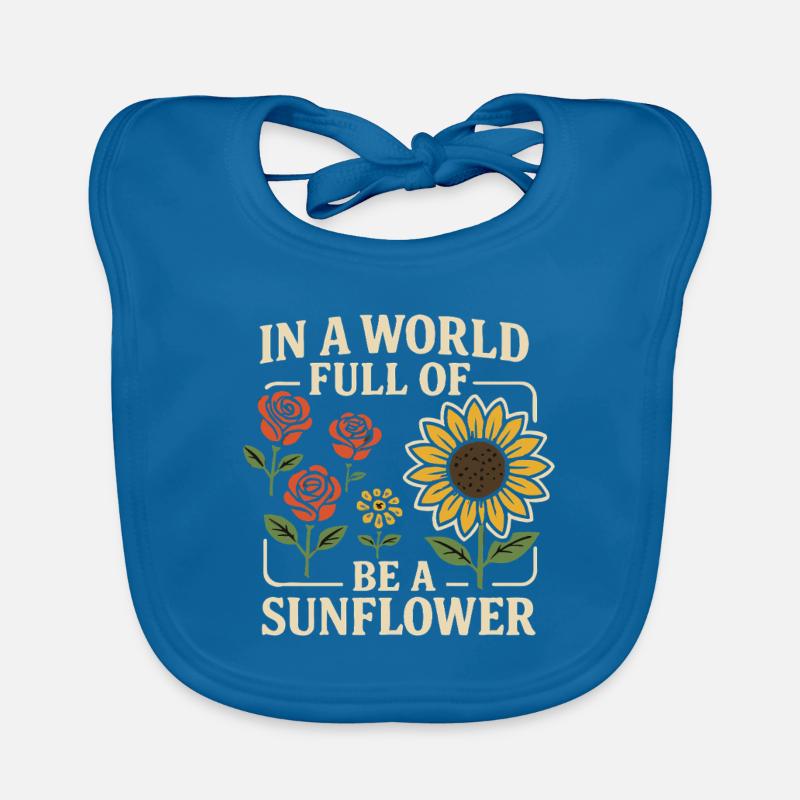 Sei die Sonnenblume – Sei du selbst Baby Bio-Lätzchen