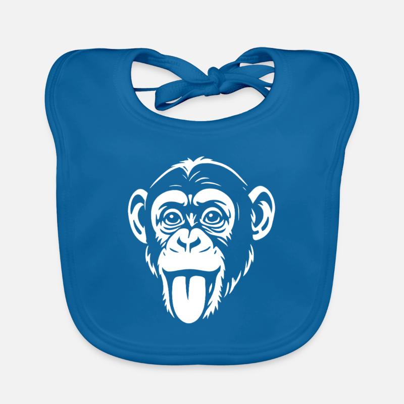 Monkey - Chimpanzee - Monkey Face - Costume Organic Baby Bibs