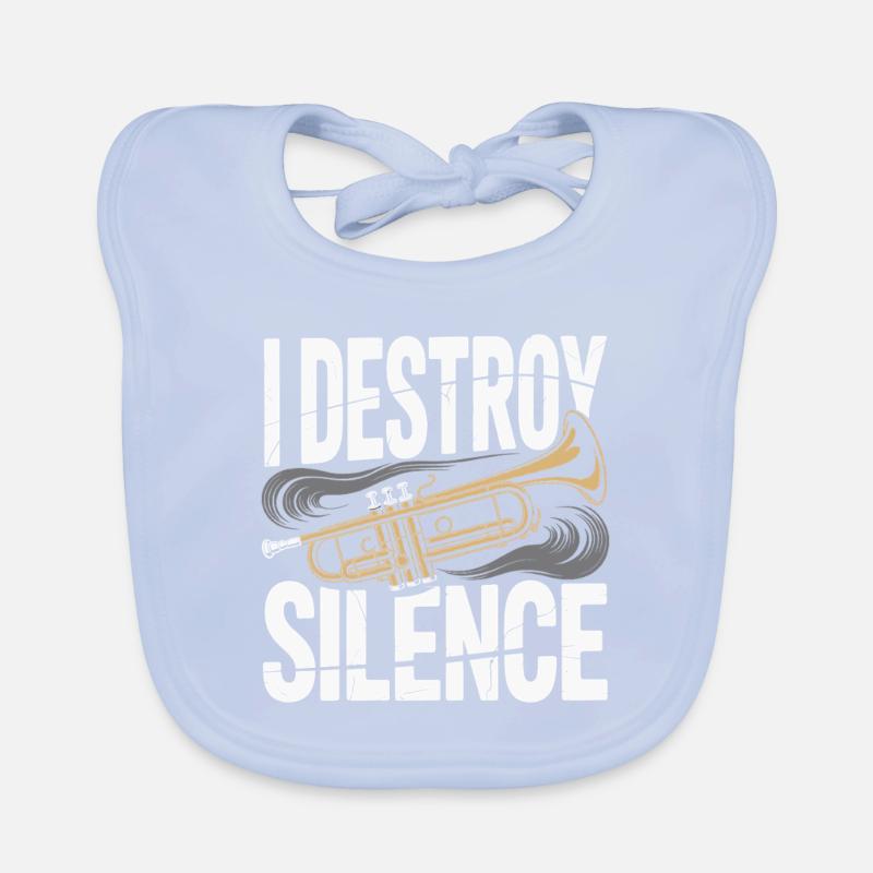 Trompette I Destroy Silence Bavoir bio Bébé