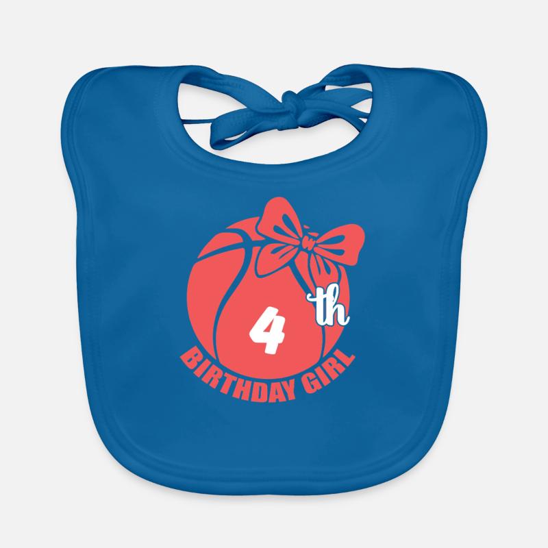 Basket-ball 4e anniversaire Basketteur Bavoir bio Bébé