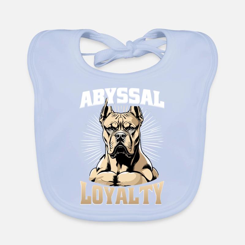 Cane Corso Dog Abyssal Loyalty Organic Baby Bibs
