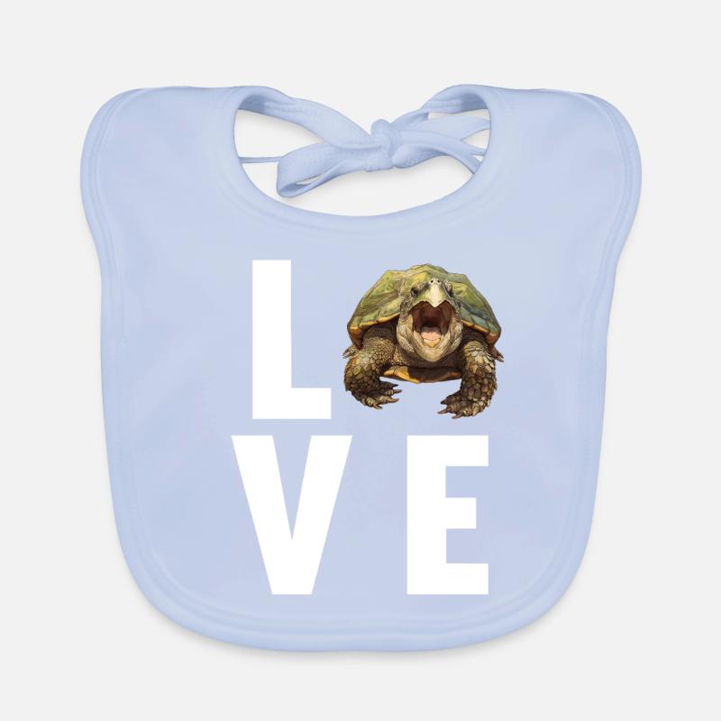 Snapping Turtles Snapping Turtle Organic Baby Bibs