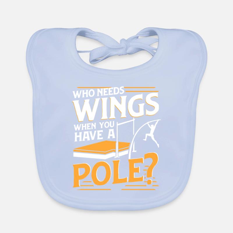 Pole vault Pole vault Pole vaulter Organic Baby Bibs