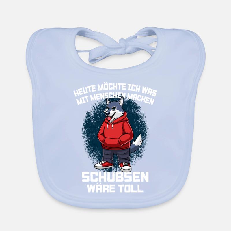 Heute Möchte Ich Was Mit Menschen Machen Wolf Baby Bio-Lätzchen