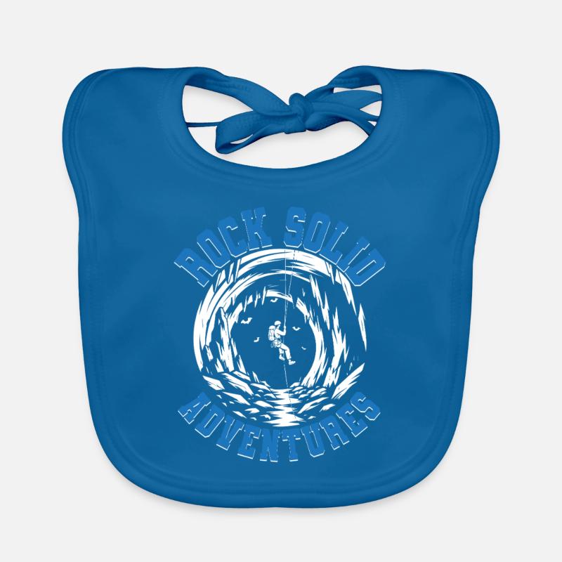 Caving Spelunking Rock Solid Adventures Organic Baby Bibs