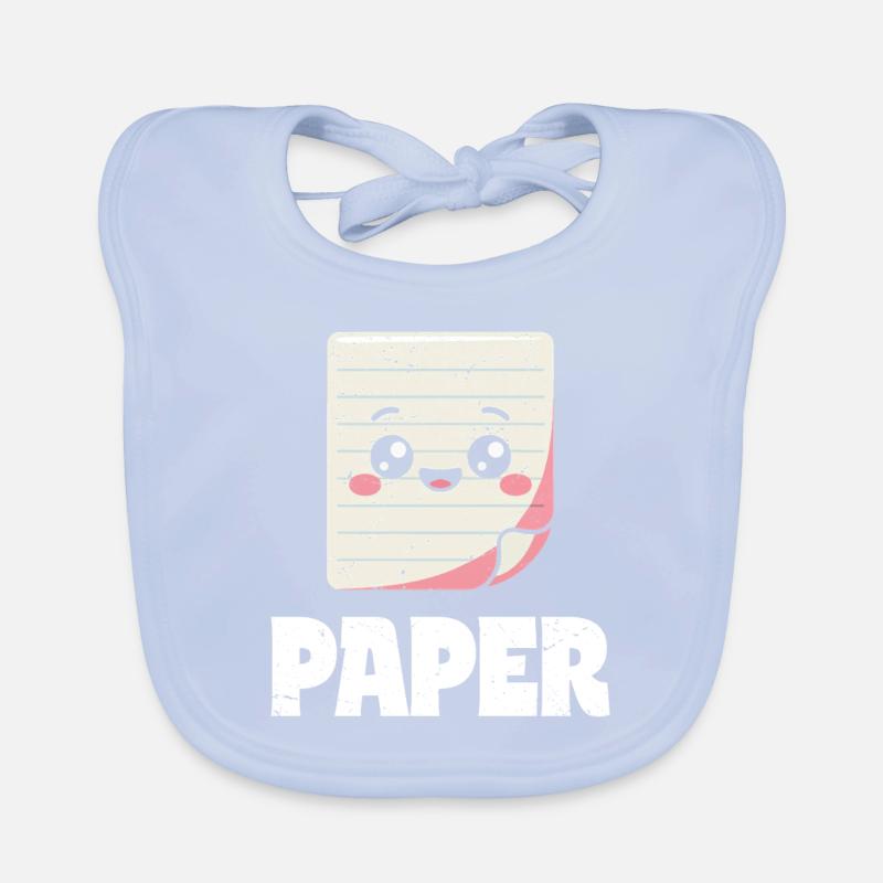 Ciseaux Pierre Papier Groupe École Jeu Papier Figurine Bavoir bio Bébé