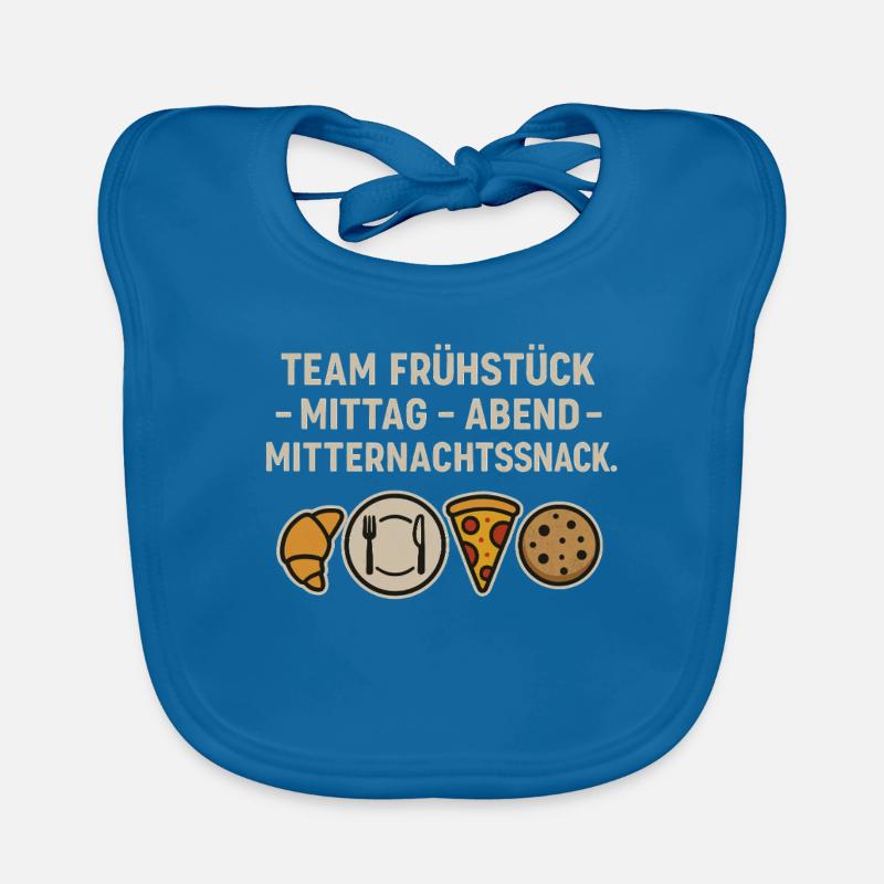Team Breakfast Lunch Evening Midnight Snack Organic Baby Bibs