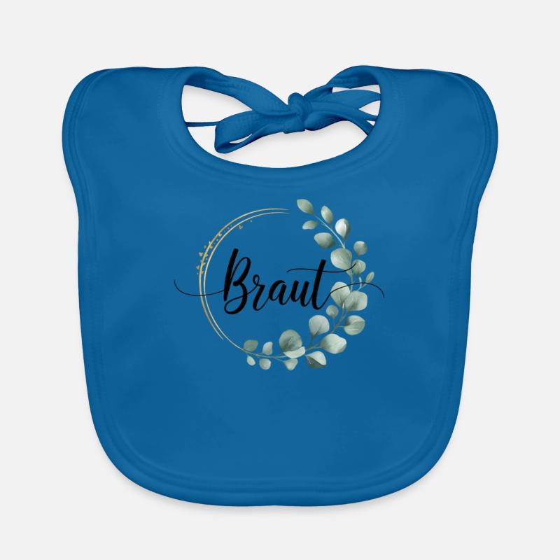 Couronne de fleurs de mariée Eucalyptus Enterrement de vie de garçon Mariage Bavoir bio Bébé