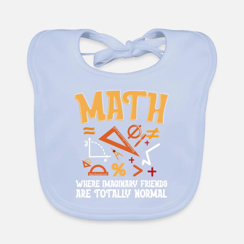 Math Math Teacher Math Imaginary Friends Organic Baby Bibs