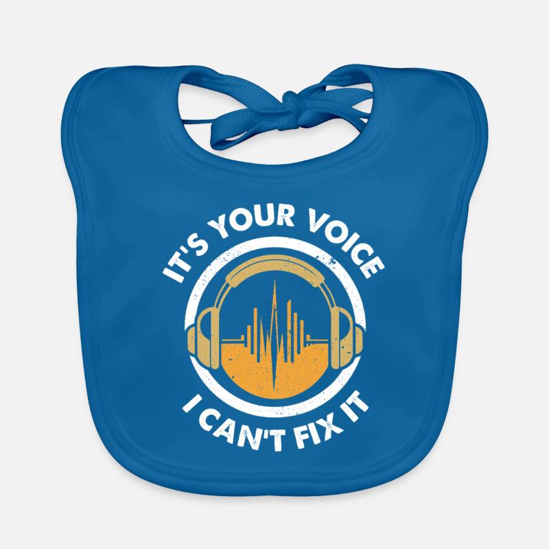 Funny Audio Engineer Quote Design Organic Baby Bibs