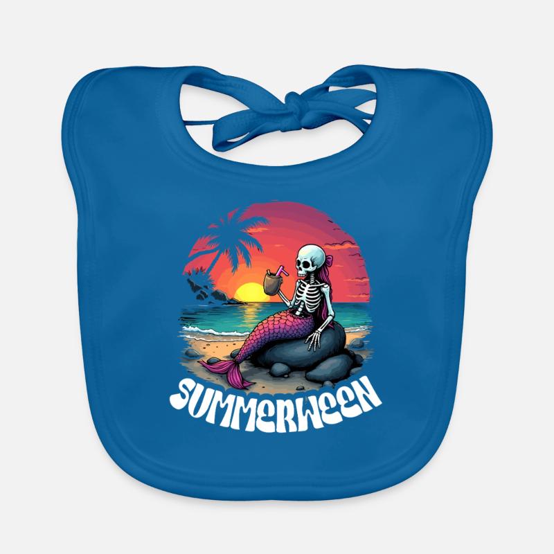 Sirène Sirènes Summerween Bavoir bio Bébé