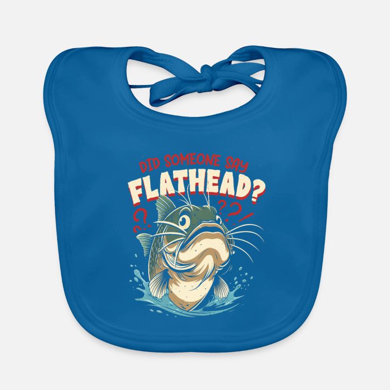 Flathead Catfish Did Someone Say Flathead? Organic Baby Bibs