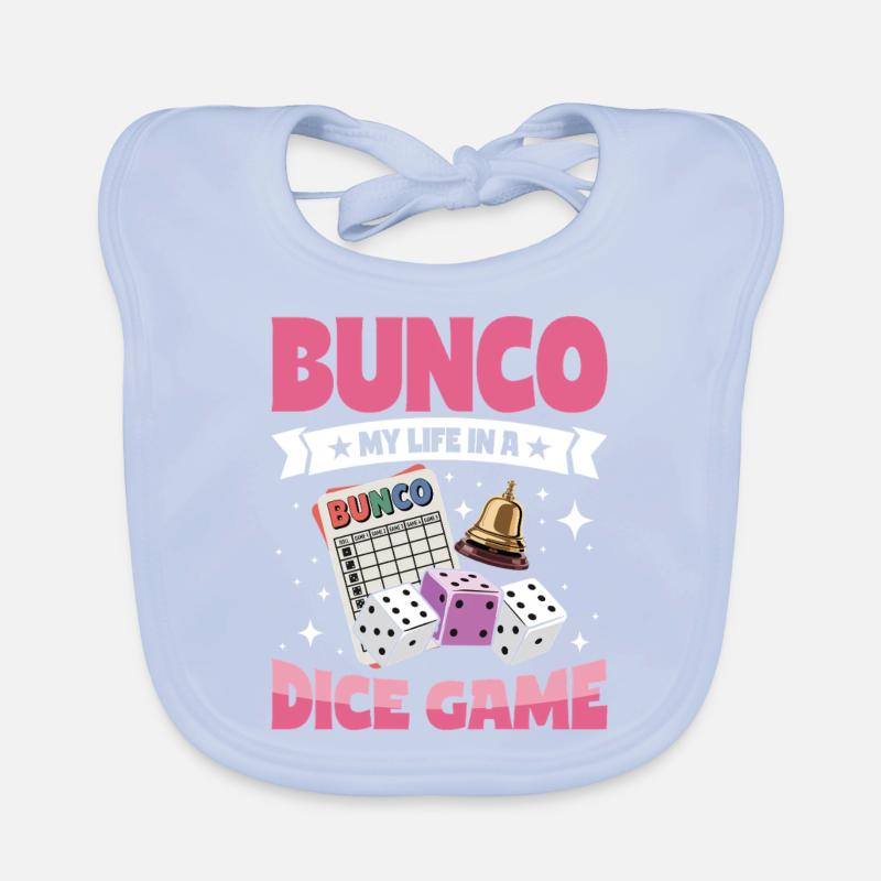 Bunco Life Dice Games Organic Baby Bibs