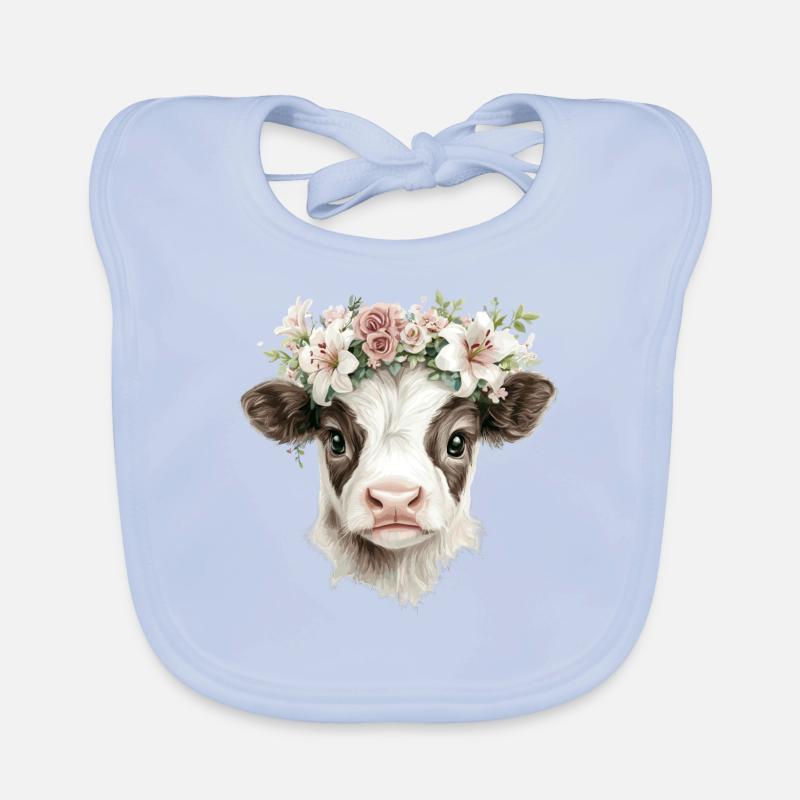 Veau à fleurs Bavoir bio Bébé