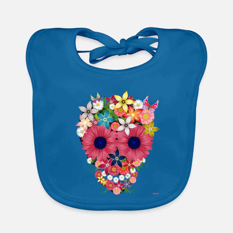 fleurs crâne par WAM Bavoir bio Bébé