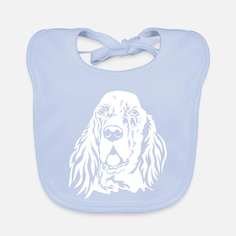 Tête de setter anglais "Black Edition" Bavoir bio Bébé
