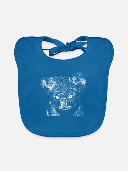Koala - Baby Bio-Lätzchen - Pfauenblau